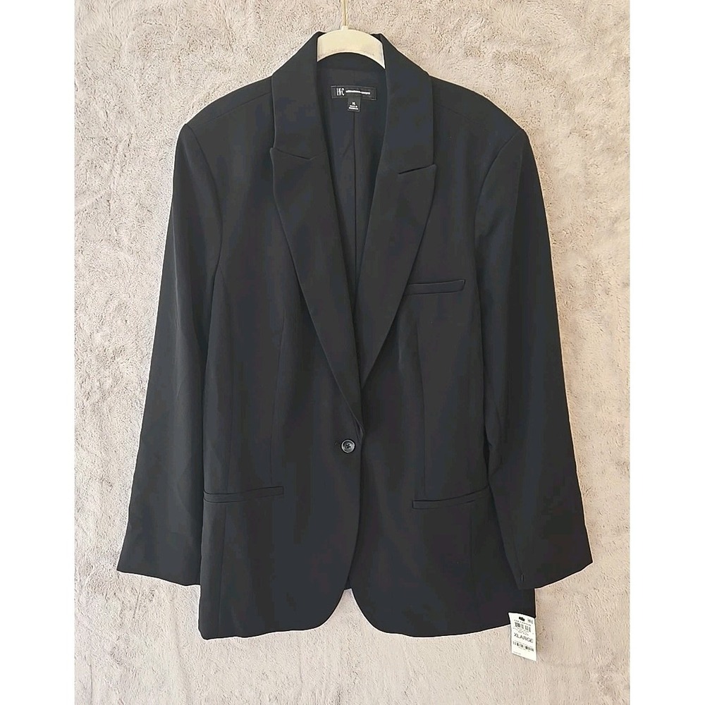 I.N.C. International Concepts Women's Menswear Blazer Black Sz XL